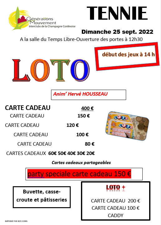 2022 loto a tennie 4 flyers image
