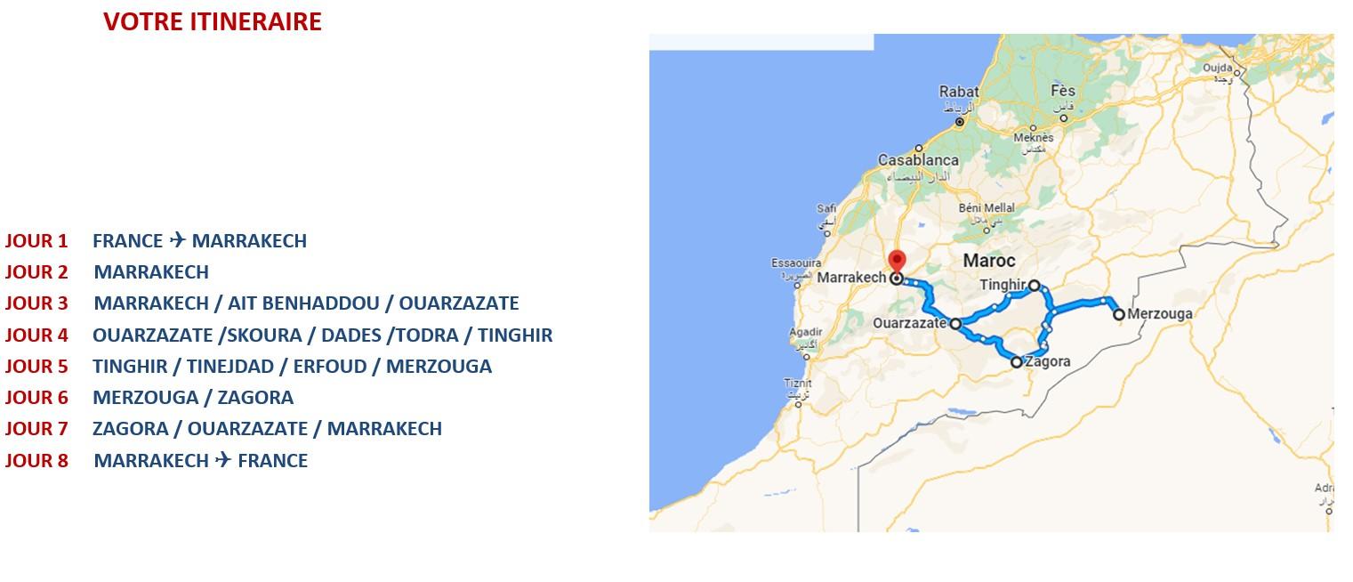 2024 maroc itineraire